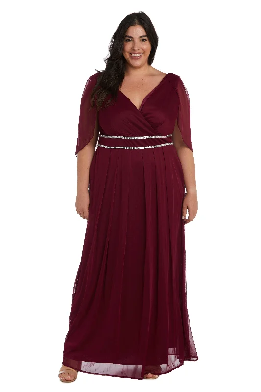 TighthemR&M Richards 2770W Long Plus Size Capelet Dress