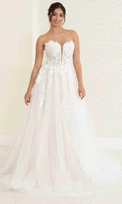 TightsoundMay Queen RQ8131 - Strapless Applique Bridal Gown