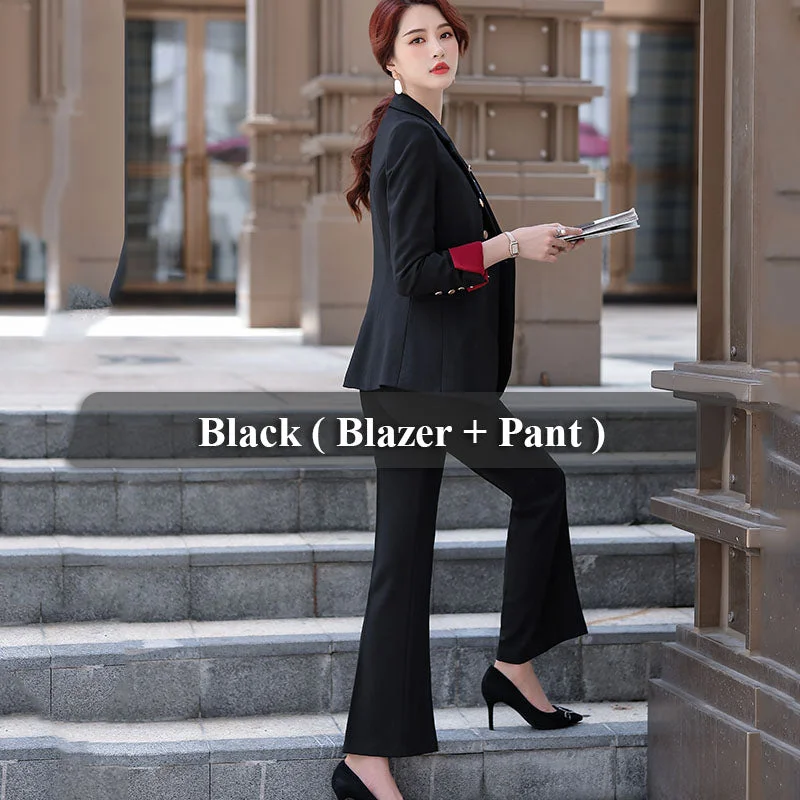 2 Piece Black Pant Suit