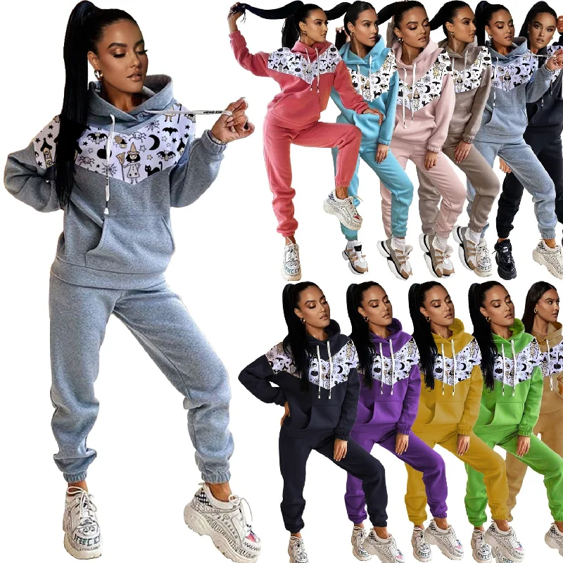 Custom Logo Women Hoodies Sweat Suit Set Quality Track Suit Hoodie For Women Loose Hooded