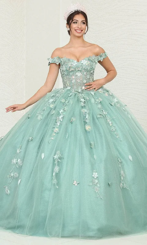 TightcontestMay Queen LK240 - Floral Detailed Ballgown