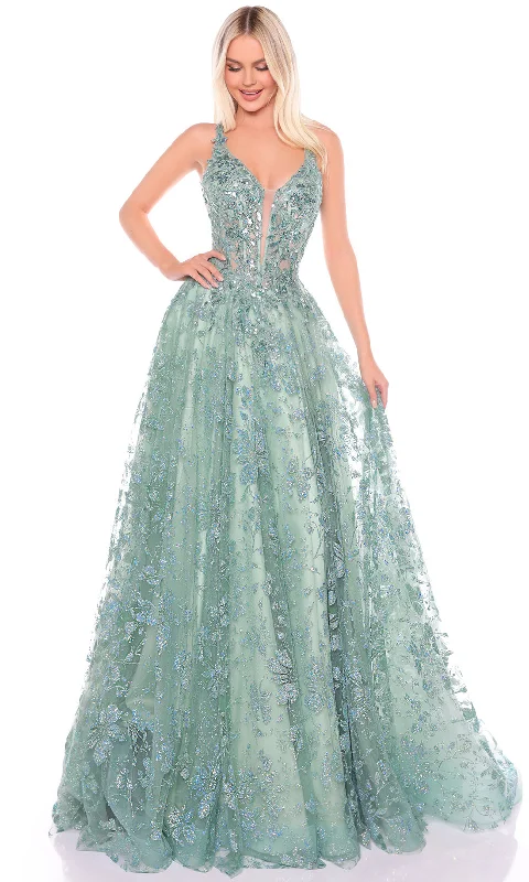 TightseamAmarra 88126 - Floral Applique Prom Gown