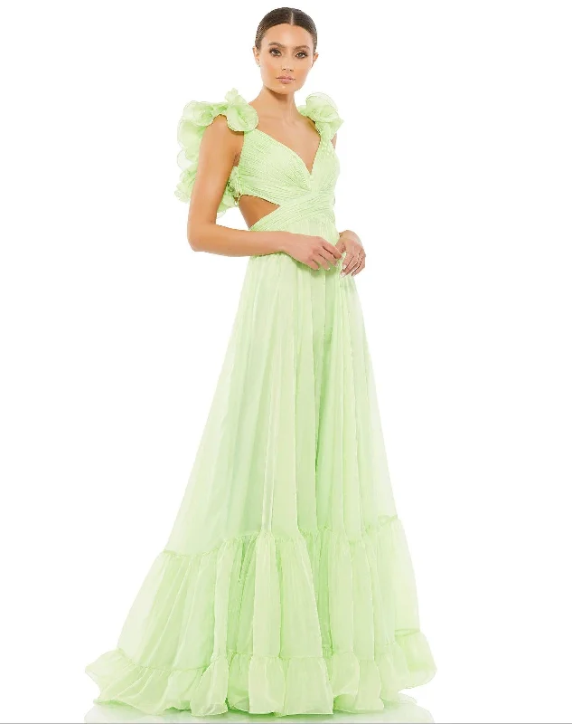 TightsockMac Duggal 67911 Long Prom Ruffled Dress