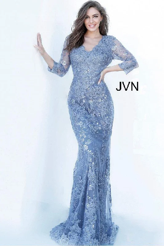 TightexecutionJovani 3402321 3/4 Sleeve Long Formal Lace Dress