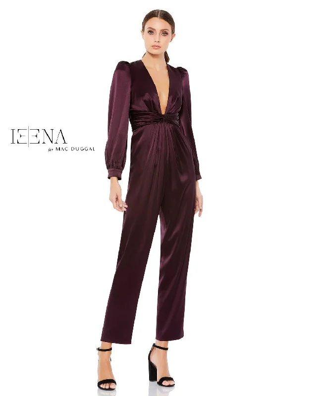 TightcommunityMac Duggal A2647 Long Sleeve Formal Jumpsuit