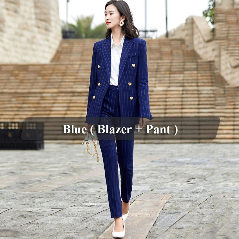 2 Piece Royal Blue Pant Suit