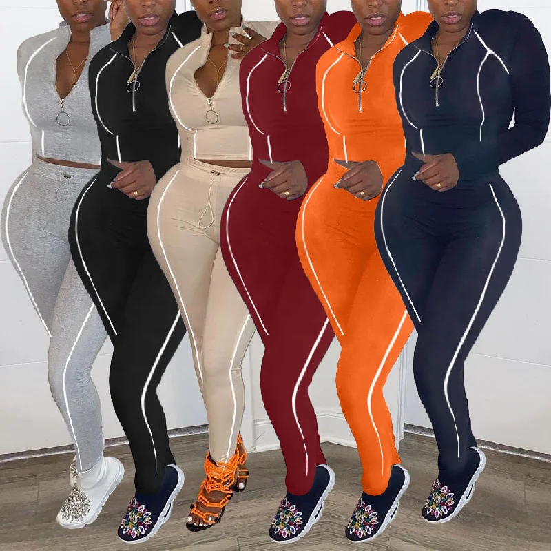 2022 fall long sleeve 2 piece sets two piece workout pants set women clothing 2022