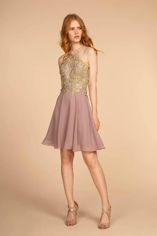 TightensembleHalter Short Prom Dress Homecoming