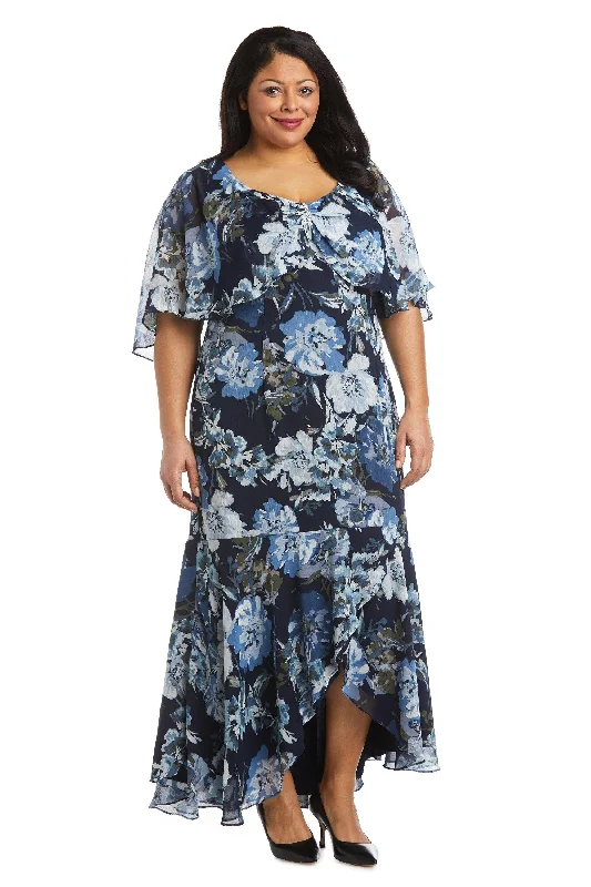 TightrhythmR&M Richards 7770W Plus Size High Low Chiffon Dress