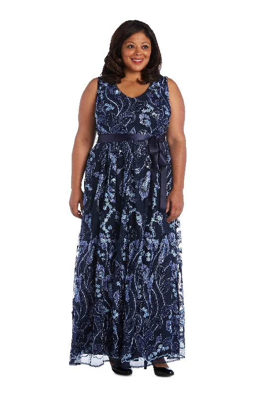 TightcontrolR&M Richards 3724W Long Plus Size Sleeveless Gown Sale