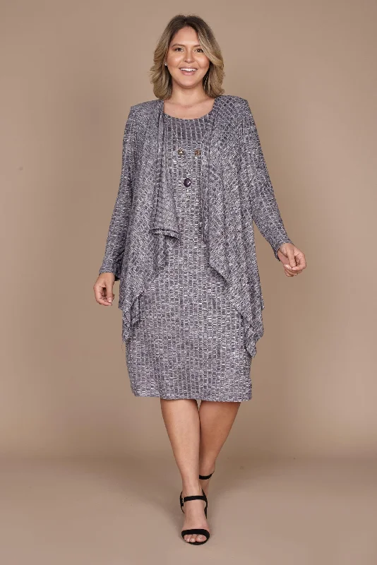 TightbuildR&M Richards 9146 Short Dress With Cascade Jacket Formal