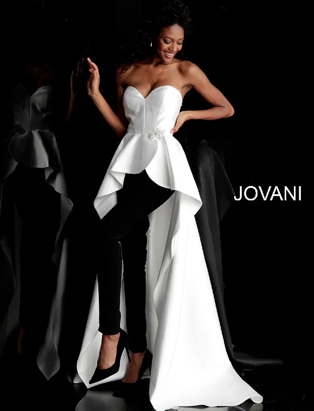 TightsoundJovani 66852 Two Piece with Overskirt Prom Pantsuit