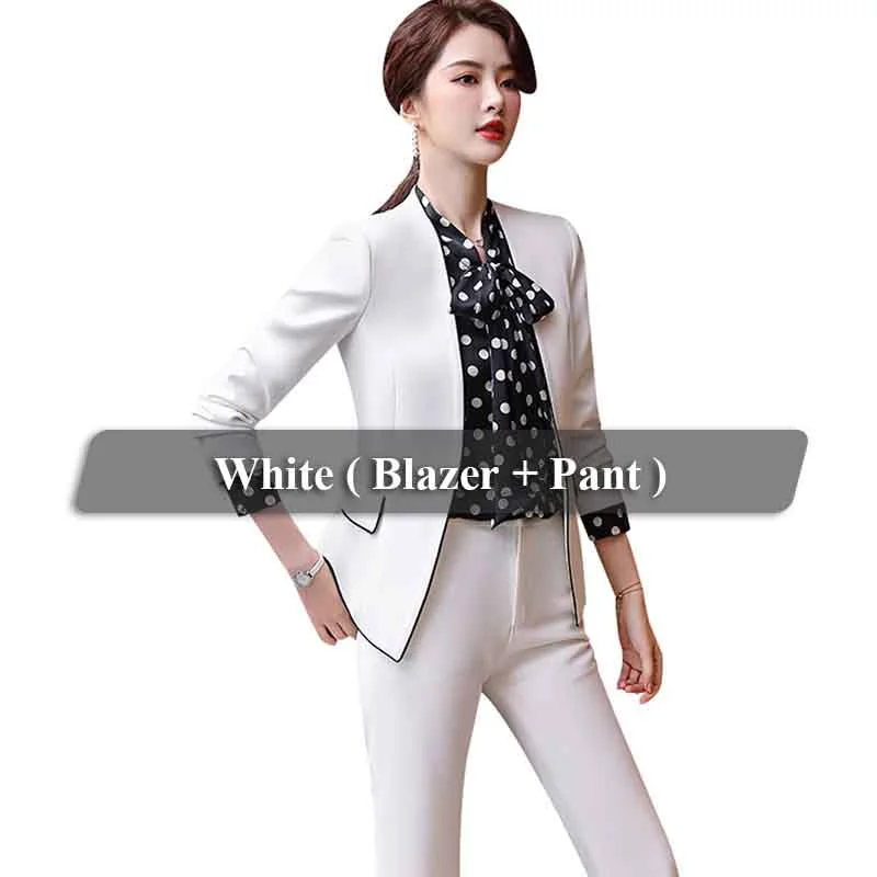 2 Piece White Pant Suit