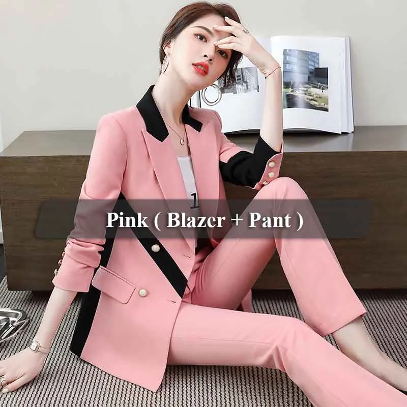 2 Piece Pink Pant Suit