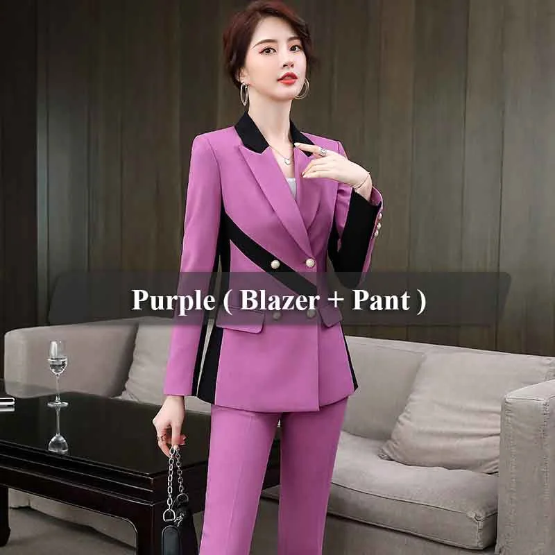 2 Piece Purple Pant Suit