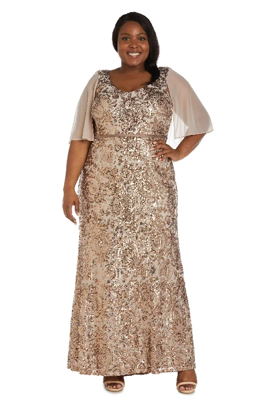 TightchainR&M Richards 9209W Long Pus Size Formal Dress