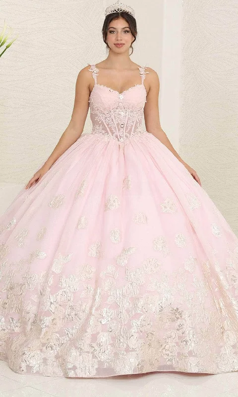 TightscheduleMay Queen LK256 - Applique Corset Ballgown