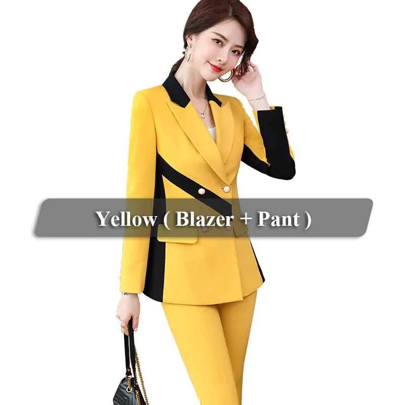 2 Piece Yellow Pant Suit