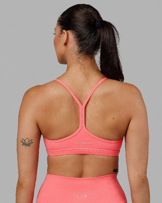 High-visibility teeFundamental Sports Bra - Coral