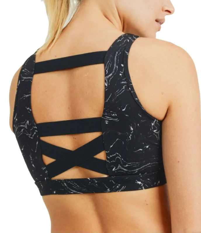 Hiking vestMono B Marble Swirl Strap Back Sports Bra AT2705