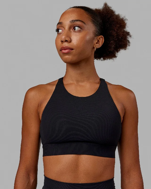 Compression tankResistance Ribbed Sports Bra - Black