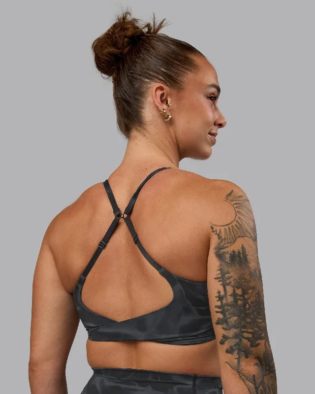 Lightweight jacketTwist Sports Bra - Tranquil-Black