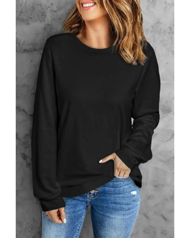 Sequined Knit TopsAzura Exchange Crew Neck Long Sleeve Top - XL