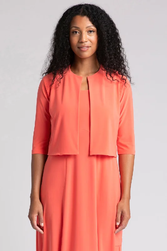 Outdoor Knit TopsClassic Bolero Cardigan | Coral