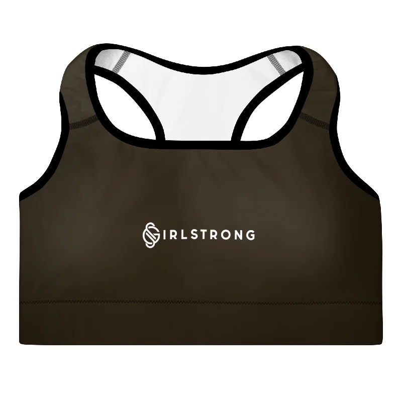 Gym vestELEVATED ESSENTIALS, GS LOGO THE PERFECT PADDED SPORTS BRA ESPRESSO