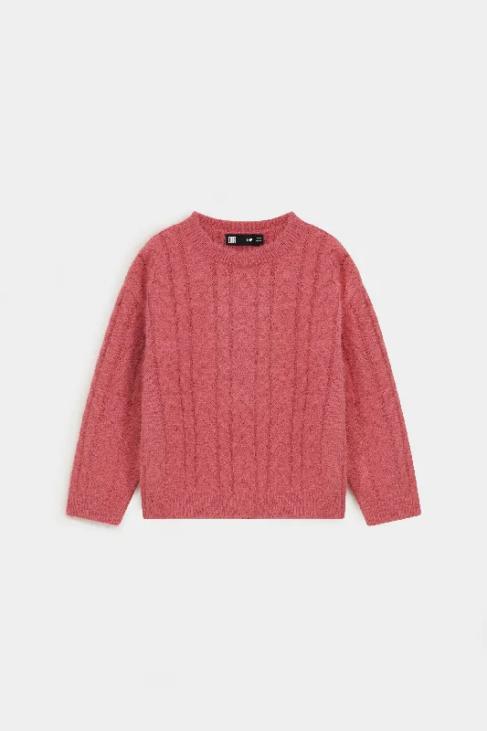 Colorblock Knit TopsCropped Cable Knit Sweater