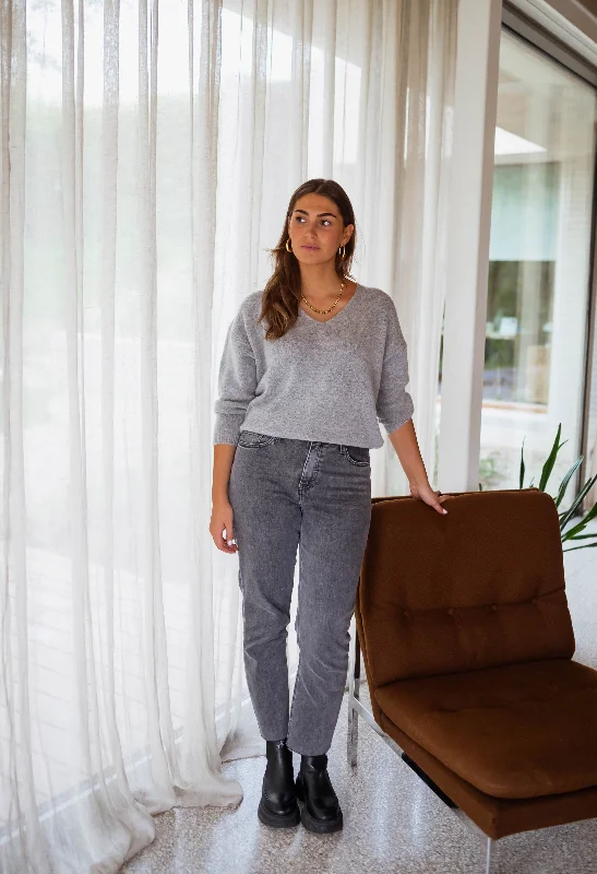 Athletic Knit TopsGrey Loreva Sweater