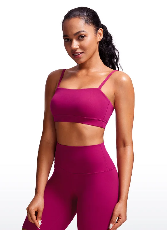 Gym tankButterluxe Adjustable Spaghetti Thin Strap Sports Bra