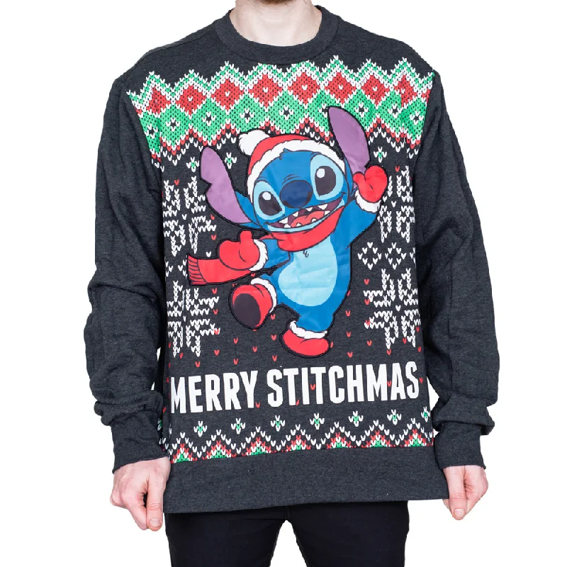 Embroidered Knit TopsMerry Stitchmas Lilo & Stitch Fair Isle Christmas Sweatshirt Pull Over