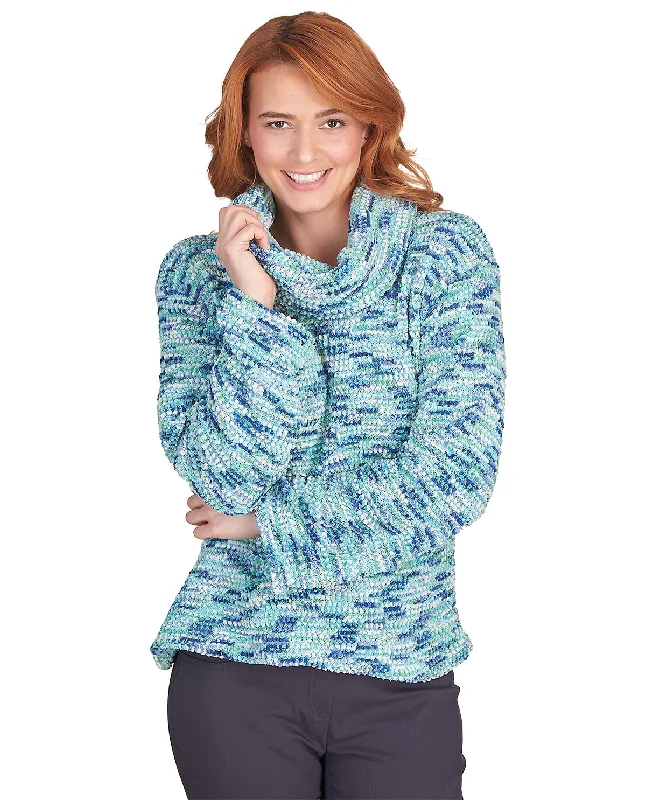 Metallic Knit TopsRuby Road Missy Mint Condition Nubby Pullover