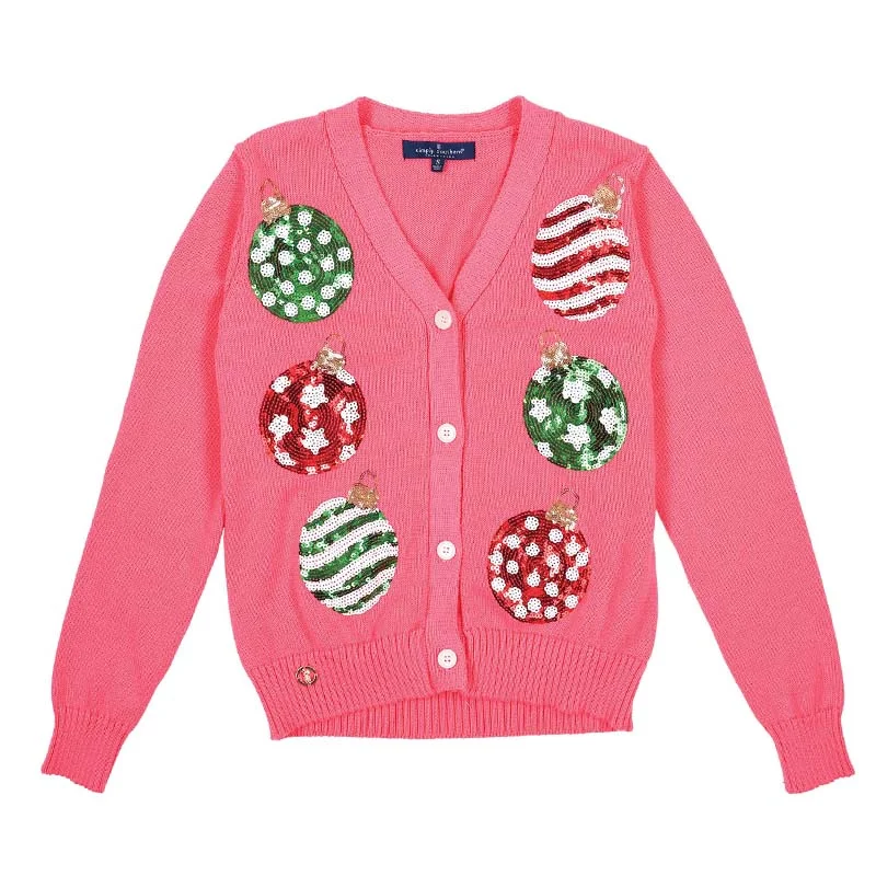 Cycling Knit TopsSequin Ornament Cardigan