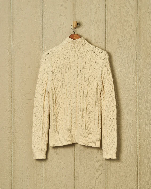 Work Knit TopsStowe Turtleneck Sweater in Egret