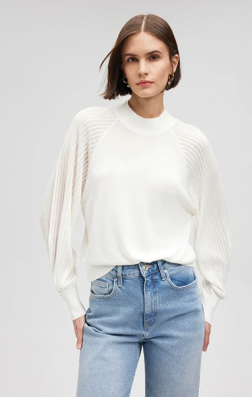 Striped Knit TopsSWEATER IN ANTIQUE WHITE