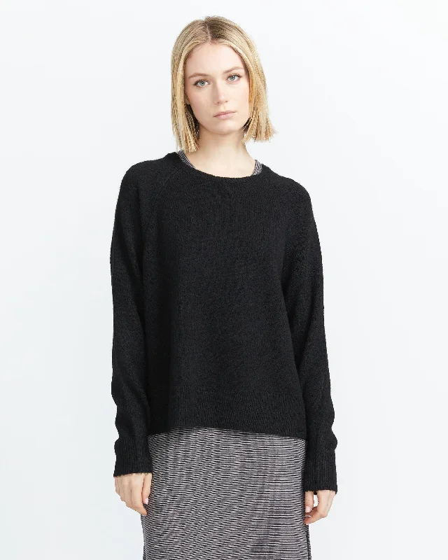 Plush Knit TopsTwinkle Teas Sweater - Black