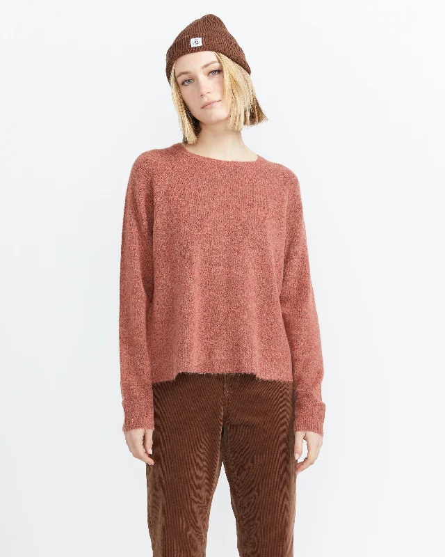 Metallic Knit TopsTwinkle Teas Sweater - Rust