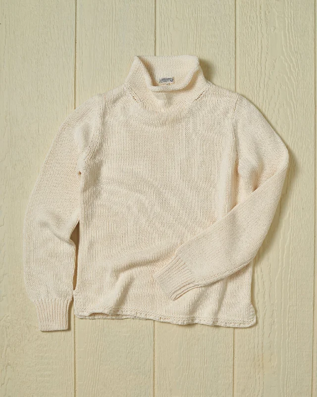 Streetwear Knit TopsWomen's Fisherman's Sweater in Egret