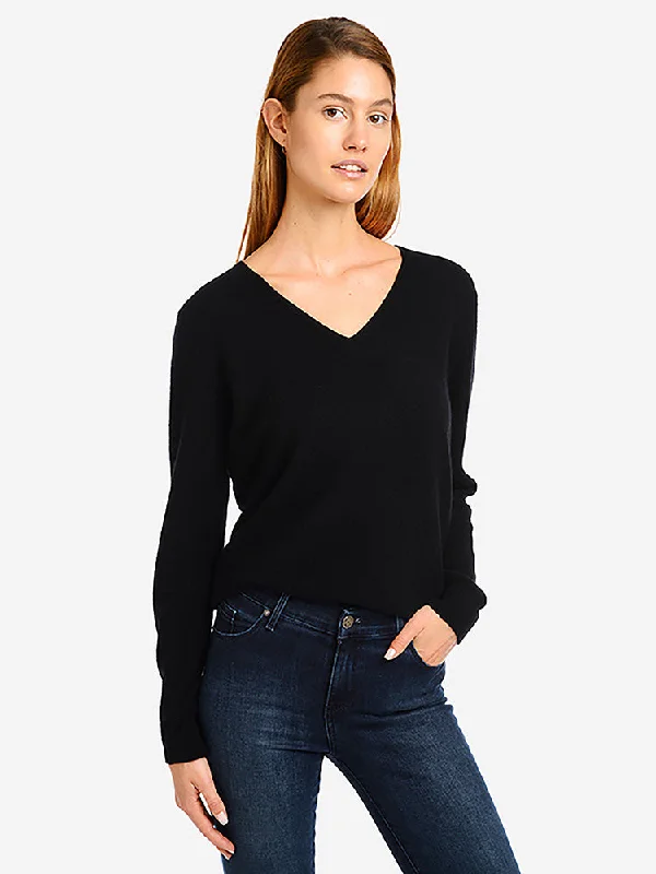 Sheer Knit TopsCashmere Oversized V-Neck Willow Sweater