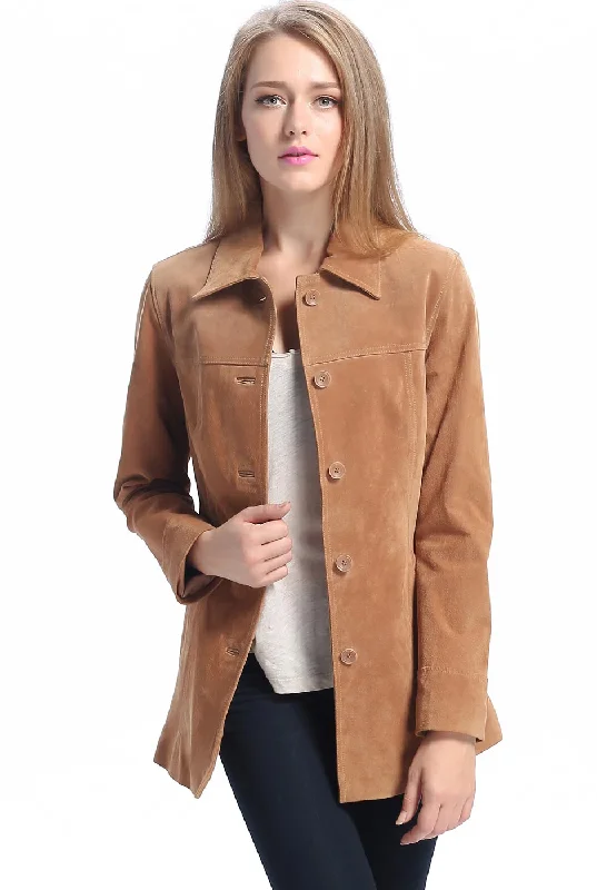 Artist JacketsBGSD Women Anna Suede Leather Car Coat