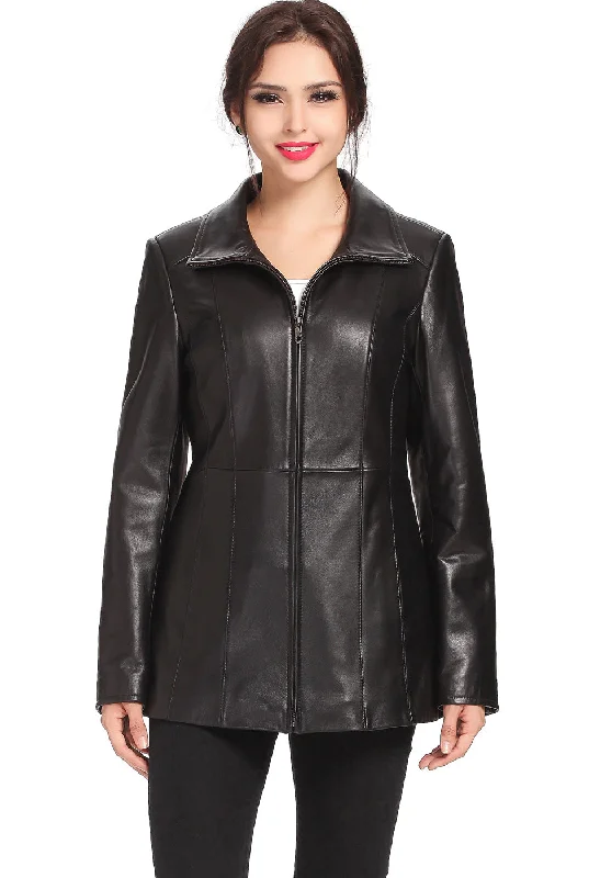 Fleece JacketsBGSD Women Becca Lambskin Leather Jacket