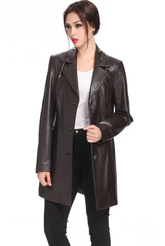 Trench CoatsBGSD Women Danielle Lambskin Leather Walking Coat