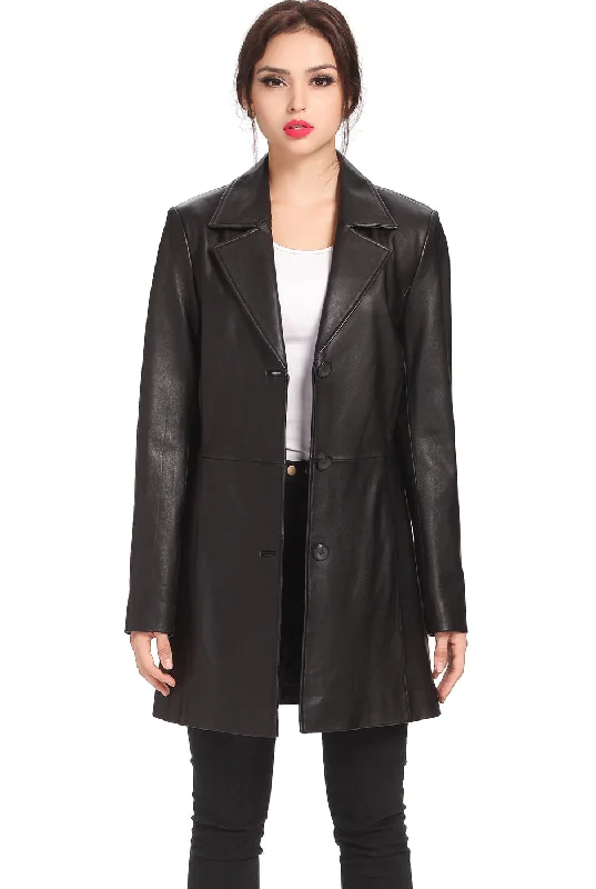 Hemp JacketsBGSD Women Danielle Lambskin Leather Walking Coat