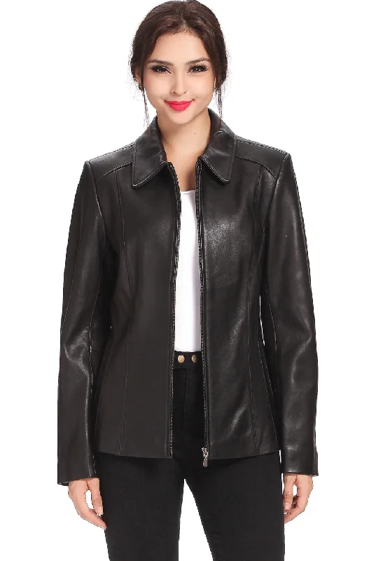 Asymmetrical JacketsBGSD Women Miranda Lambskin Leather Jacket