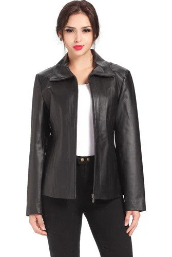 Limited Edition JacketsBGSD Women Tina Lambskin Leather Scuba Jacket