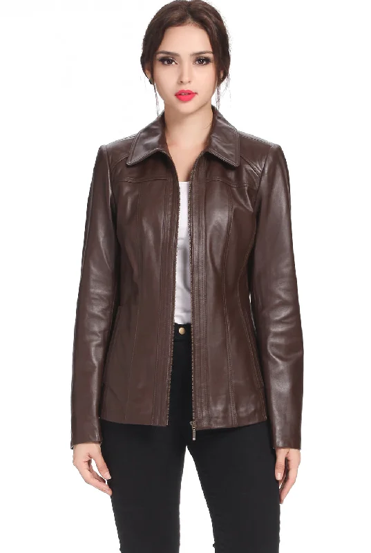 Bomber JacketsBGSD Women Ellen Lambskin Leather Jacket