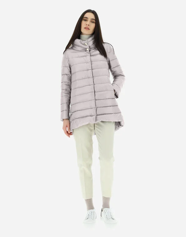 Parka JacketsIconico "Amelia" Nylon Ultralight A-Line, Hi-Lo