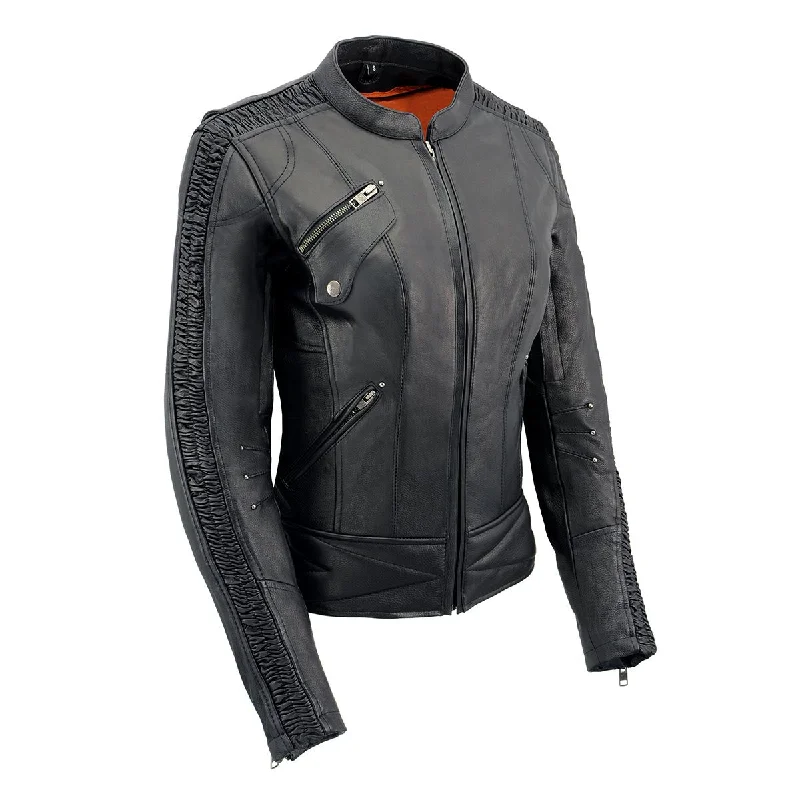 Cycling JacketsMilwaukee Leather MLL2570 Women's Black 'Phoenix Embroidered' Leather Motorcycle Jacket